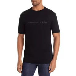 Promo β€οΈ BOSS Tiburt Porsche Collaboration Short Sleeve Graphic Tee Black β€οΈ