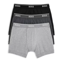 Cheap ❤️ BOSS Classic Cotton Boxer Briefs, Pack Of 3 Light Gray/ Gray/ Black 🛒