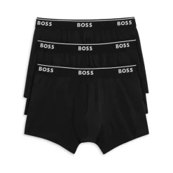 Buy ⭐ BOSS Classic Cotton Trunks, Pack Of 3 Black 🛒
