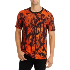 Outlet π HUGO Datural Leaf Print Tee Dark Orange π