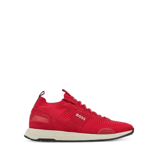 Cheap π BOSS Men's Titanium Runn Knsta Lace Up π Sneakers Bright Red π 3 Cheap π BOSS Men's Titanium Runn Knsta Lace Up π Sneakers Bright Red π - Image 3