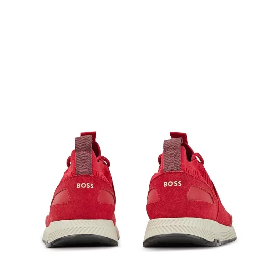Cheap π BOSS Men's Titanium Runn Knsta Lace Up π Sneakers Bright Red π 4 Cheap π BOSS Men's Titanium Runn Knsta Lace Up π Sneakers Bright Red π - Image 4