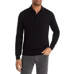 Best Sale 🤩 BOSS Lancione Long Sleeve Polo 👚 Shirt Dark Blue ✔️