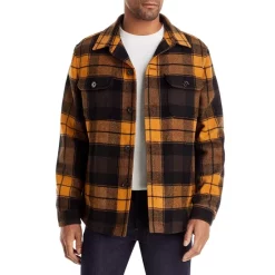 Brand new 🎁 BOSS Carper Relaxed Fit Plaid 👕 Shirt Jacket Rust/copper 💯