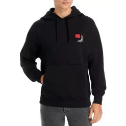 Discount 😉 HUGO Dothy Embroidered Pullover Hoodie Black 🥰