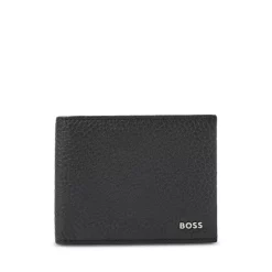 Cheapest 🔔 BOSS Hugo Boss Crosstown Leather Wallet Black ⌛