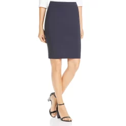 Coupon 😉 BOSS Vilea Fundamental Pencil 👗 Skirt Navy ⭐