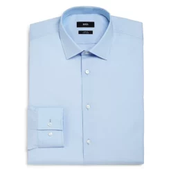 Outlet 👍 BOSS Basic Solid Slim Fit 👗 Dress 👕 Shirt Light Blue 👍 -BOSS Hugo Boss Shop unnamed file 817
