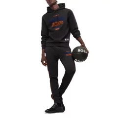 Hot Sale 😀 BOSS New York Knicks SlamDunk2_4_NBA 1023 Cotton Blend Logo Print Regular Fit Joggers Black 🤩 -BOSS Hugo Boss Shop unnamed file 843