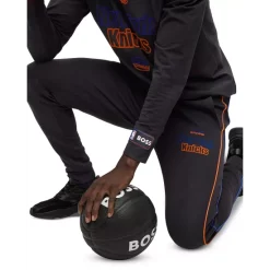 Hot Sale 😀 BOSS New York Knicks SlamDunk2_4_NBA 1023 Cotton Blend Logo Print Regular Fit Joggers Black 🤩 -BOSS Hugo Boss Shop unnamed file 846