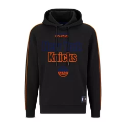 Brand new 🥰 BOSS New York Knicks WBounce NBA 1023 Cotton Blend Flocked Logo Print Regular Fit Hoodie Black 🎉