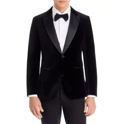 Flash Sale π― BOSS Hutson Velvet Slim Fit Dinner Jacket Black β¨