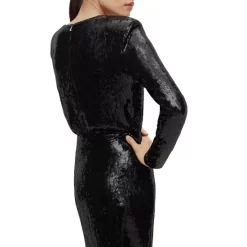 Promo ⭐ BOSS Epalleta Sequined 👗 Dress Black 💯 -BOSS Hugo Boss Shop unnamed file 864