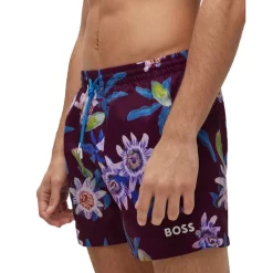 Budget ⭐ BOSS Piranha Tropical Swim Shorts Dark Purple 😉 -BOSS Hugo Boss Shop unnamed file 881