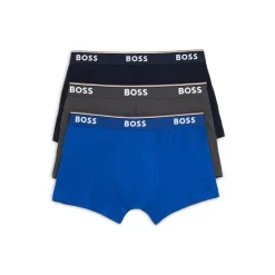 Cheap ⌛ BOSS Power Cotton Blend Trunks, Pack Of 3 Blue/navy Blue/gray 🧨