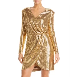 Discount π BOSS Epalleta Sequined π Dress Gold π