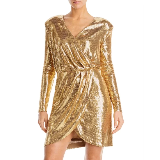 Discount π BOSS Epalleta Sequined π Dress Gold π 1 Discount π BOSS Epalleta Sequined π Dress Gold π