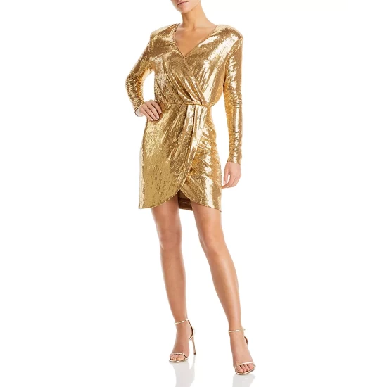 Discount π BOSS Epalleta Sequined π Dress Gold π 3 Discount π BOSS Epalleta Sequined π Dress Gold π - Image 3