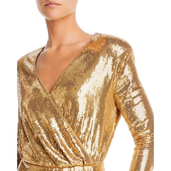Discount π BOSS Epalleta Sequined π Dress Gold π 4 Discount π BOSS Epalleta Sequined π Dress Gold π - Image 4