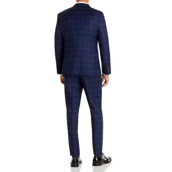 Best Sale π₯ BOSS H-HUGE Plaid Slim Fit Suit Blue β¨ 2 Best Sale π₯ BOSS H-HUGE Plaid Slim Fit Suit Blue β¨ - Image 2