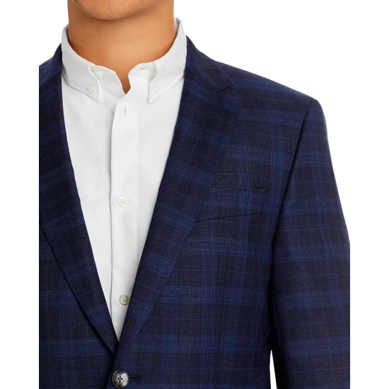 Best Sale π₯ BOSS H-HUGE Plaid Slim Fit Suit Blue β¨ 3 Best Sale π₯ BOSS H-HUGE Plaid Slim Fit Suit Blue β¨ - Image 3