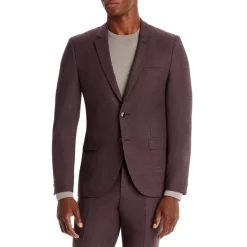Best Sale π HUGO Arti Micro Pattern Extra Slim Fit Suit Jacket Burgundy π