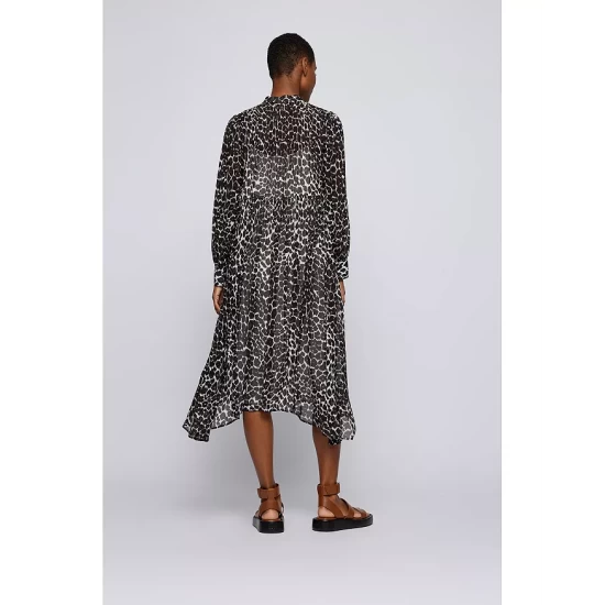 Best Pirce π BOSS Dileora Printed π Dress Black Coffee Leo Print π 4 Best Pirce π BOSS Dileora Printed π Dress Black Coffee Leo Print π - Image 4
